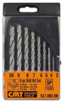 Puidu puurikomplekt CMT 517.002.01, puit, hss, sirge, 3 mm