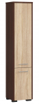 Eraldi seisev vannitoakapp Akord Furniture Factory Fin 30 2D, hele pruun v./tumepruun v., 30 cm x 30 cm x 140 cm