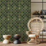 Tapeet Artgeist Olive Mosaic, 1000 cm x 50 cm