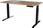 Arvutilaud reguleeritava k&otilde;rgusega Cama Meble Moon Long, 150 cm x 80 cm, 72 - 120 cm, must v./wotan tamm v.