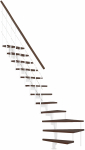 Keerdtrepp Minka Style, 70 cm x 304.2 cm