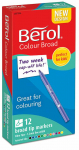 Valge tahvli marker Berol Colour Broad, 1.2 mm, mitmev&auml;rviline, 12 tk