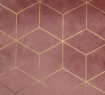 Piklik laudlina ruudukujuline Splendid Sanso, kuldne/roosa, 85 x 85 cm