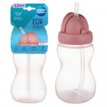 Pudel silikoonk&otilde;rrega Canpol Babies Sport v, 270 ml, 1 aasta, plastik, roosa