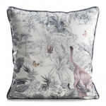 Dekoratiivpadjap&uuml;&uuml;r Velvet 203, valge v./roosa v./hall v., 45 cm x 45 cm