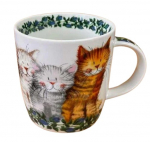 Tass GiftWorld Cats M03, pruun v./valge v./roheline v., 0.4 l