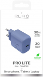 Telefoni laadija Puro Pro Lite, USB Type C, sinine v., 30 W