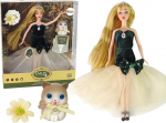 Nukk aksessuaaridega Lean Toys Emily, 30 cm, must v.