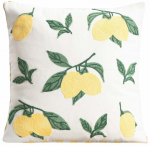 Dekoratiivpadjap&uuml;&uuml;r Homla Kiran 243568, valge v./kollane v./roheline v., 45 cm x 45 cm