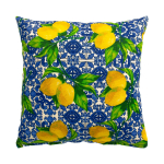 Dekoratiivne padi Home4you Loneta Lemons, sinine v./kollane v., 45 cm x 45 cm