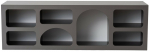 Konsoollaud Kalune Design Lorin, antratsiit v., 38 cm x 160 cm x 51 cm