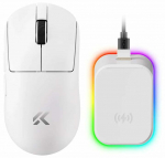 Juhtmevaba m&auml;nguhiir Mchose A7 V2 Pro+ MC-A7V2-8, 2.4 ghz / bluetooth / usb, valge v.