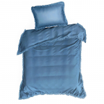 Voodipesukomplekt D91 Ruffles, sinine v., 70 x 80 cm, 140 x 200 cm, 2 os.