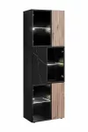 Vitriinkapp ASM Cannes, must v./vicking oak v., 60.2 cm x 37 cm x 181.5 cm