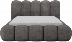 Voodi kahekohaline Oloroso Plush Avexin 05, 160 x 200 cm, tumehall v., ilma madratsita, p&otilde;hjalippidega