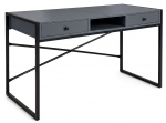 Kirjutuslaud sahtlitega Akord Furniture Factory Elonis, 123 cm x 48 cm, 80.5 cm, grafiit v./must v.