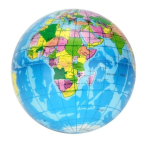 Sensoorne pigistatav m&auml;nguasi Globe, 7.5 cm, sinine v./mitmev&auml;rviline