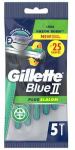 Raseerija, komplekt Gillette Blue II Plus Slalom, 5 tk