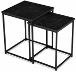Kohvilaudade komplekt ModernHome, must v., 40 cm x 40 cm x 50.5 cm, 2 tk