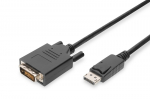 Adapter Assmann Displayport / DVI-D Displayport, DVI-D male, 1 m, must v.