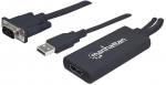 Adapter Manhattan VGA / HDMI, USB A male, 0.29 m, must v.