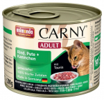 Kassi m&auml;rgtoit Animonda Carny Adult, veiseliha/k&uuml;&uuml;likuliha/kalkun, 0.2 kg