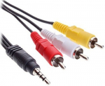 Juhe Gembird 3.5 mm 4-pin To RCA 3.5 mm male, RCA male x 3, 2 m