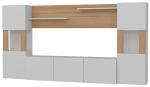 Elutoa m&ouml;&ouml;blikomplekt Kalune Design Lore, sise, valge v./puidu v.