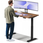 Arvutilaud reguleeritava k&otilde;rgusega Desktronic HomeOne, 140 cm x 70 cm, 72 - 119 cm, must v./p&auml;hklipuu v.