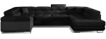 Nurgadiivan Letto Sawana 14, Soft 11, must v., parem, 202 x 340 cm x 90 cm