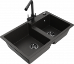 K&ouml;&ouml;givalamu Mexen Tomas, graniit, 80 cm x 50 cm x 19 cm, must