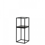 Lillepoti alus Garden Center LILLE, 19 cm x 19 cm, 47 cm, metall, must