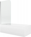 Vann seinaga, teisaldatav Mexen Cubik, 70 cm x 160 cm x 40 cm, ristk&uuml;lik, valge