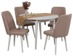 S&ouml;&ouml;gitoa komplekt Kalune Design Vina 0900, valge v./roosa v./p&auml;hklipuu v.