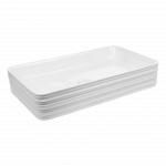 Vannitoa kraanikauss Invena Akte, keraamiline, 66 cm x 38 cm x 12 cm, valge v.