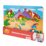Puidust pusle Smily Play Dinosaurs SPW83597, 6 tk