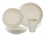 L&otilde;unaserviis Ambition Organic Beige, portselan, pruun v./kollane v., 48 tk.