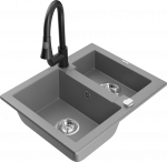 K&ouml;&ouml;givalamu koos kraaniga Mexen Carlos Elia, graniit, 58.2 cm x 47.5 cm x 17.7 cm, must/hall/kroom