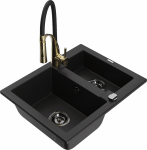 K&ouml;&ouml;givalamu koos kraaniga Mexen Carlos Elia, graniit, 58.2 cm x 47.5 cm x 17.7 cm, kuldne/must/kroom