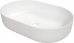 Vannitoa kraanikauss Round, keraamiline, 58 cm x 38 cm x 11.5 cm, valge v.