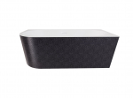 Vann, teisaldatav Besco Zoya Glam, 170 cm x 80 cm x 59 cm, nurga-, valge/grafiit