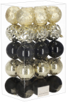 J&otilde;ulupuu m&auml;nguasjade komplekt Springos CA1135, kuld v./must v., 9 cm, 8 cm, plastik, 30 tk