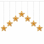 LED valguskardin Springos CL4139, 2.5 m, soe valge v., 70 LED, L&auml;bipaistev v.