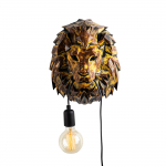 Valgusti seinale Opviq Lion Head, E27, 1 x 40 W, kuldne v.