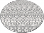 Vannitoa p&otilde;randamatt Foutastic Order, valge/hall, 80 cm x 80 cm, &Oslash; 80 cm