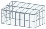 Kasvuhoone SOHO Solid PC+Glass 006866, karastatud klaas, 5.05 x 2.9 m, 2 mm