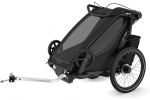 Jalgrattahaagis lastele Thule Chariot Sport 2, pol&uuml;ester/metall, must