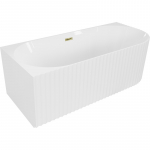 Vann, teisaldatav Mexen Gia Left, 150 cm x 75 cm x 58 cm, ovaalne, kuldne/valge