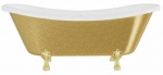 Vann, teisaldatav Besco Amelia Glam, 190 cm x 77 cm x 69 cm, ovaalne, kuldne
