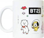 Tass Line Friends BT21, valge v./mitmev&auml;rviline, 0.3 l